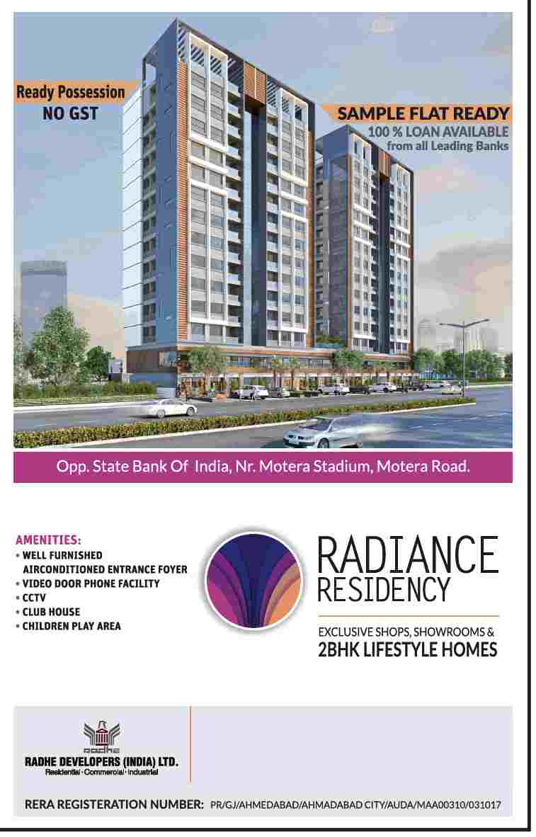 Radhe Radiance Residency is ready for possession in Ahmedabad